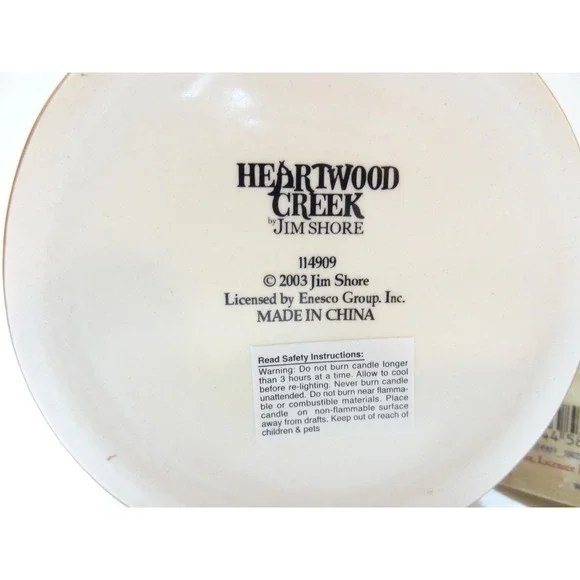 Jim Shore Heartwood Creek Candle W‎ Shade Flower Basket Spring Summer 114909 NEW - Picture 5 of 5